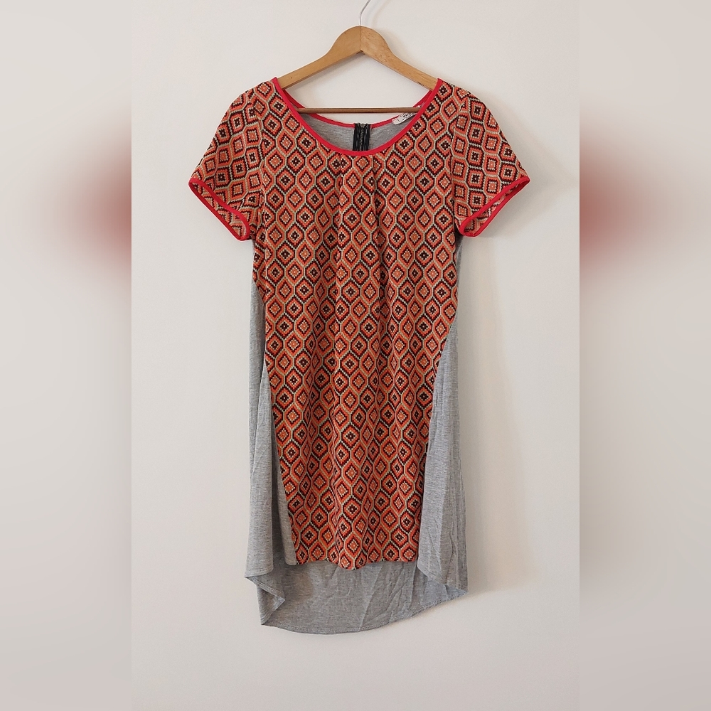 Ezra Retro Geometric Shapes Boho Dress